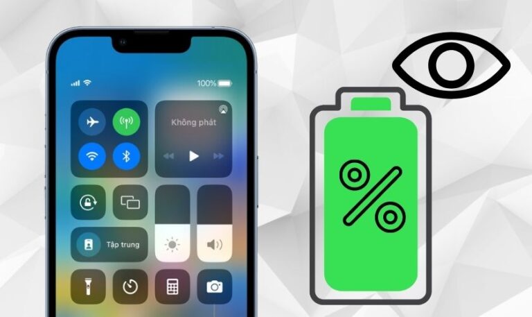 cách hiển thị phần trăm pin trên iphone ios 16