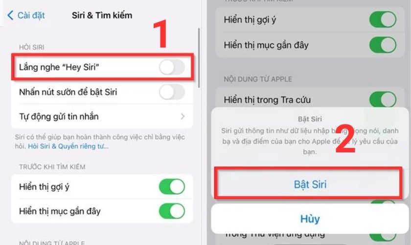 kích hoạt trợ lý ảo siri trên iphone