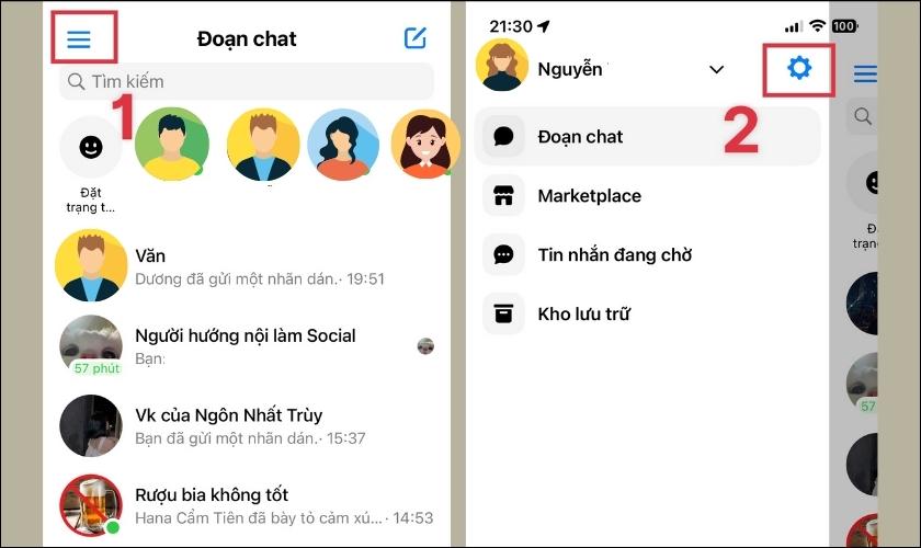 khóa ứng dụng messenger