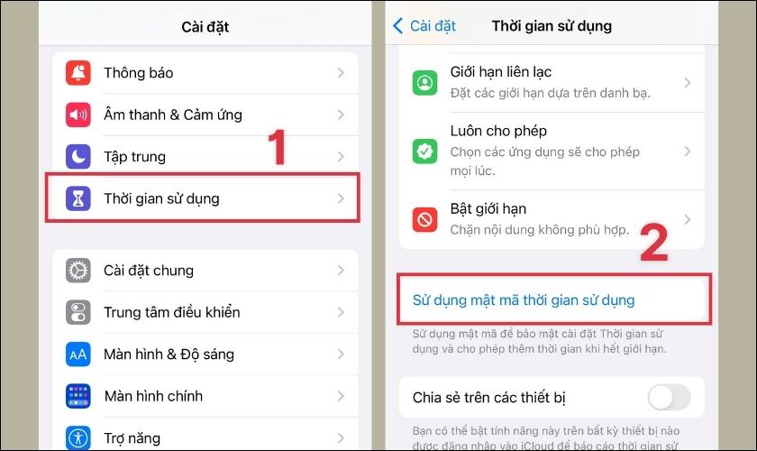 cài đặt thời gian sử dụng cho ứng dụng 