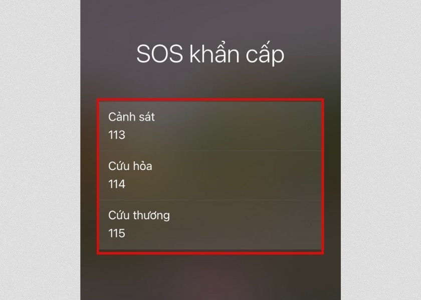 cách mở khóa iphone sos khẩn cấp