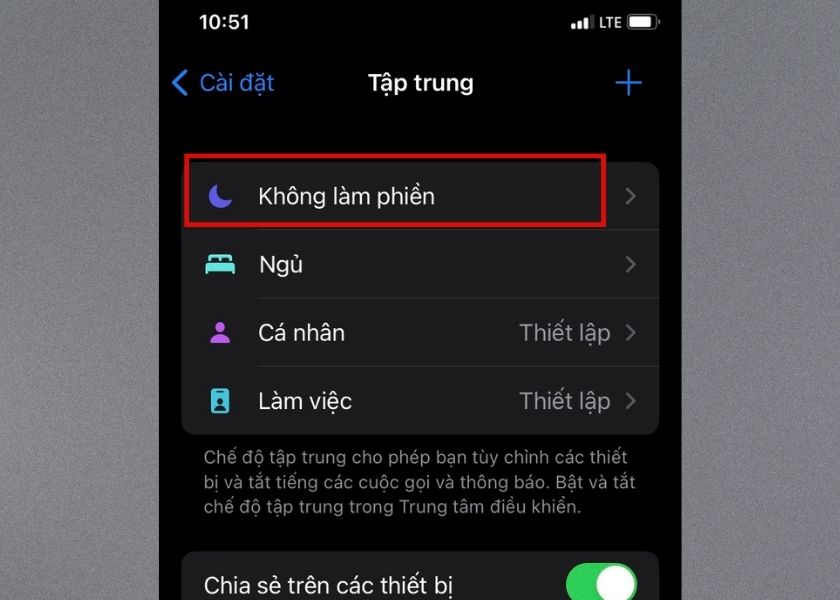 cách tắt im lặng bằng chế độ không làm phiền