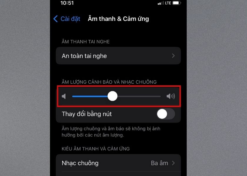 điều chỉnh âm lượng của iphone