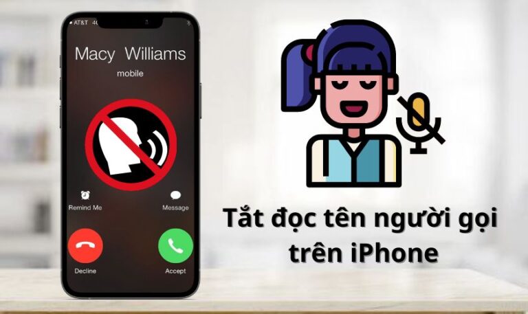 cách tắt đọc tên người gọi trên iphone