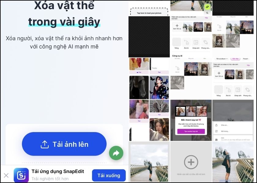 xóa vật thể trong ảnh bằng web