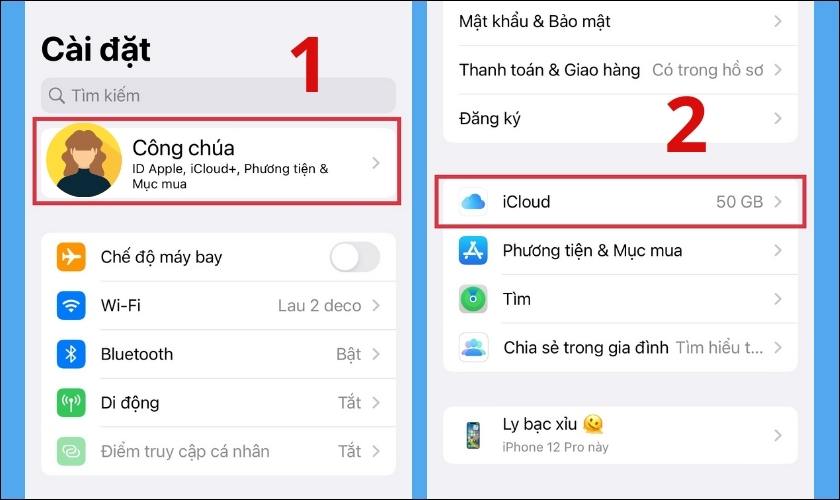 sao lưu dữ liệu trên iphone 