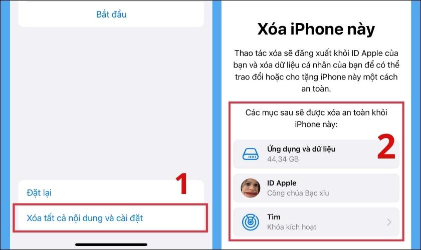 xóa tất cả và chạy lại phần mềm iphone