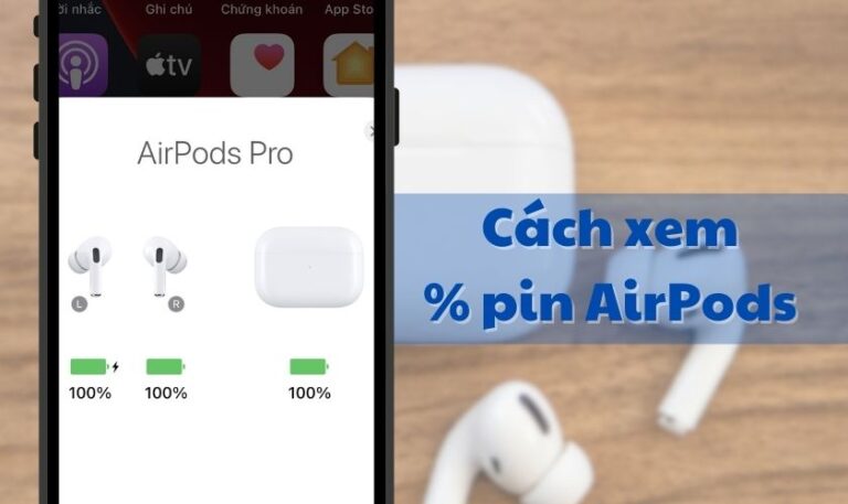 cách xem hiển thị phần trăm pin airpods trên iphone