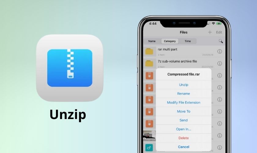 app giải nén unzip