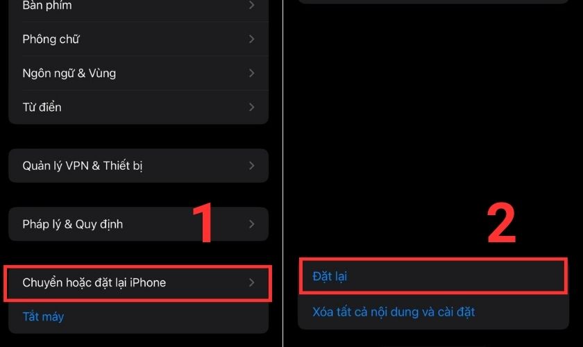 đặt lại cài đặt mạng trên iphone