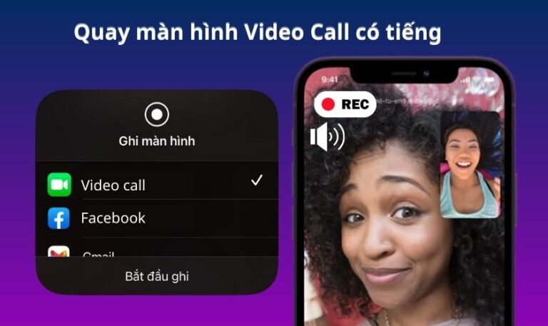 quay màn hình video call có tiếng trên iphone