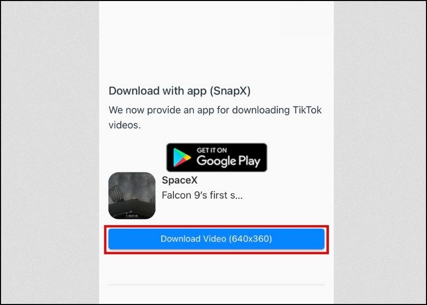 download video riêng tư với SpapX