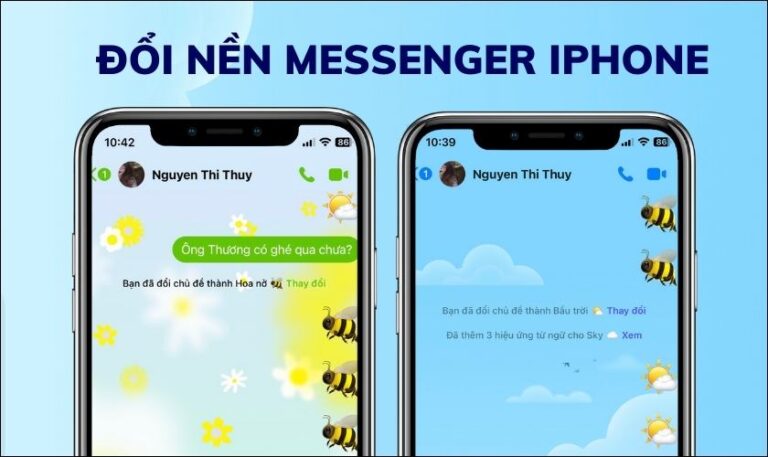 thay đổi hình nền messenger trên iphone