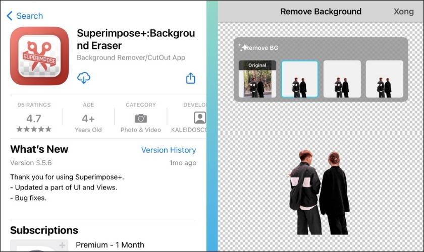 app tách nền superimpose