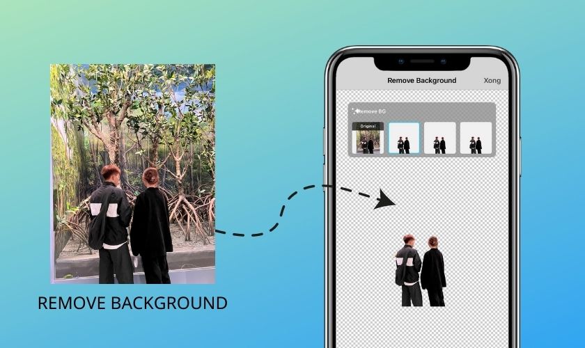 cách xóa nền cho ảnh trên iphone