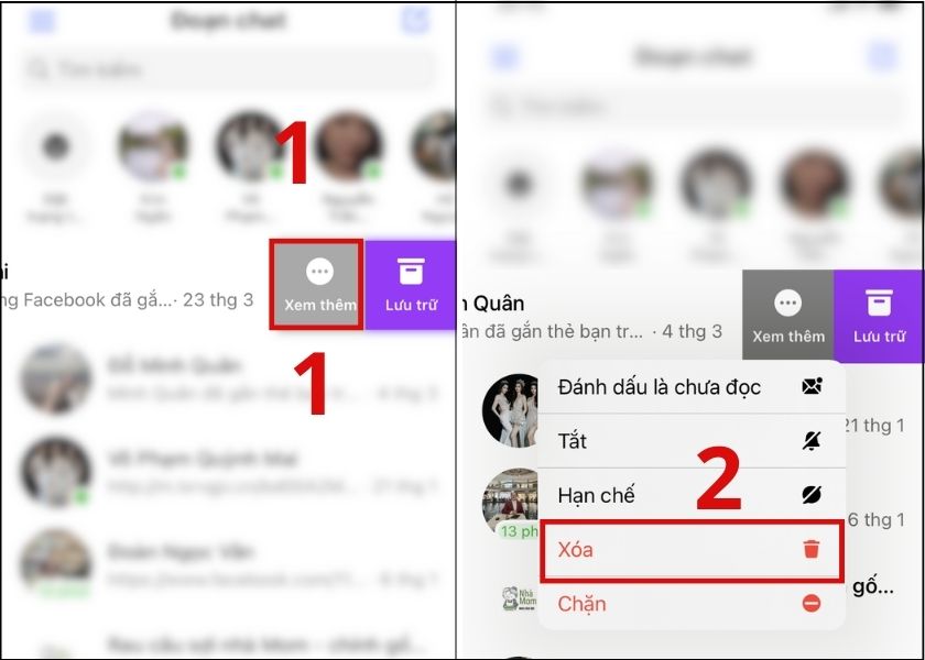 hướng dẫn xóa tin nhắn messenger trên iphone chỉ với vài thao tác