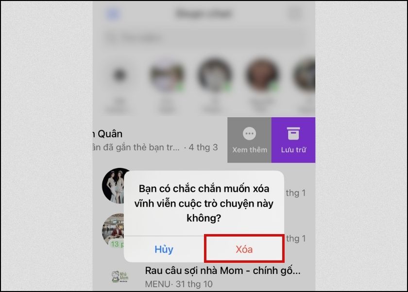 hướng dẫn xóa cuộc trò chuyện trên iphone nhanh chóng dễ dàng