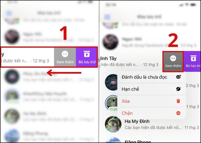 hướng dẫn delete cuộc trò chuyện trên ứng dụng chat facebook nhanh chóng