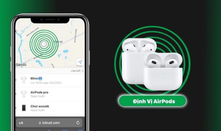 định vị airpods