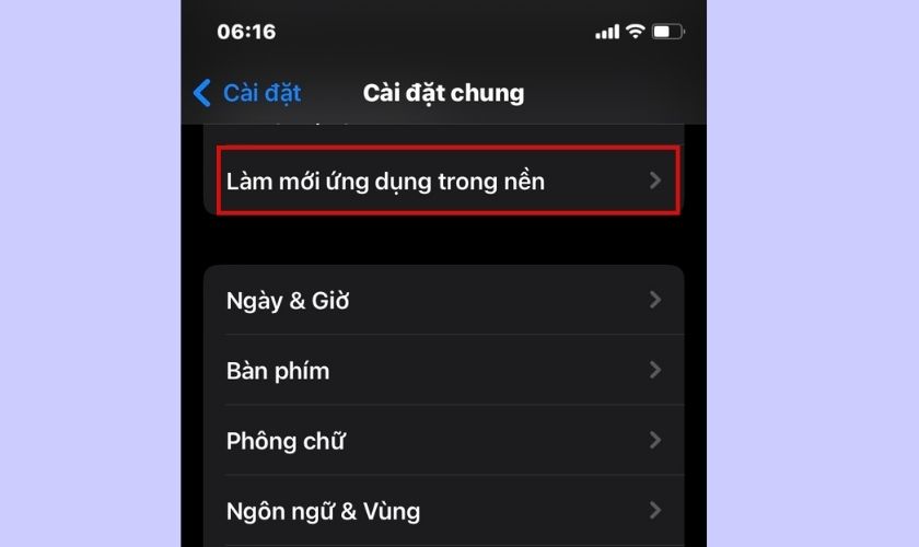 cách làm mới ứng dụng trong nền để tăng tốc 4g