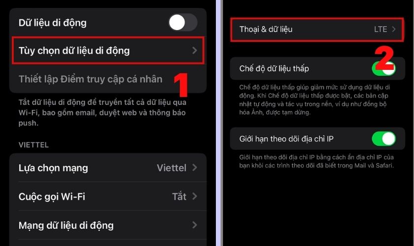 các bước thực hiện cách bật 4g trên iphone