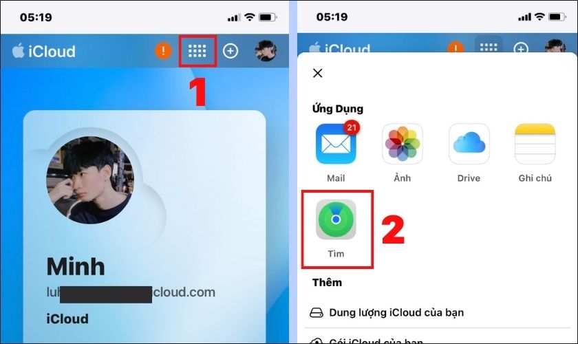 các bước khóa tài khoản icloud trên điện thoại iphone khi bị mất