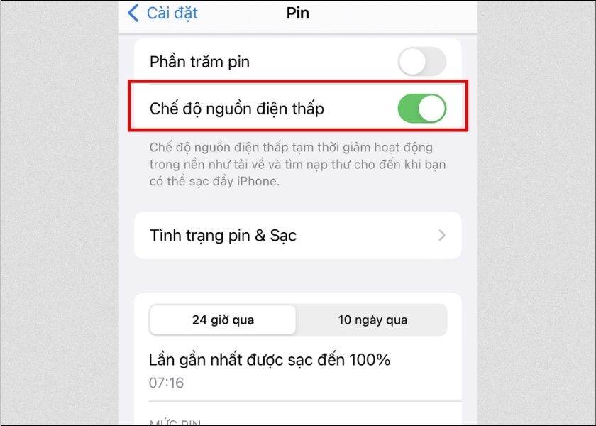 cách khắc phục iphone nhanh chóng bằng chế độ nguồn điện thấp