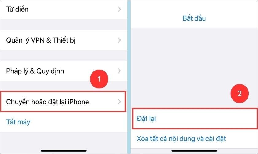 khắc phục lỗi rung bằng cách đặt lại cài đặt