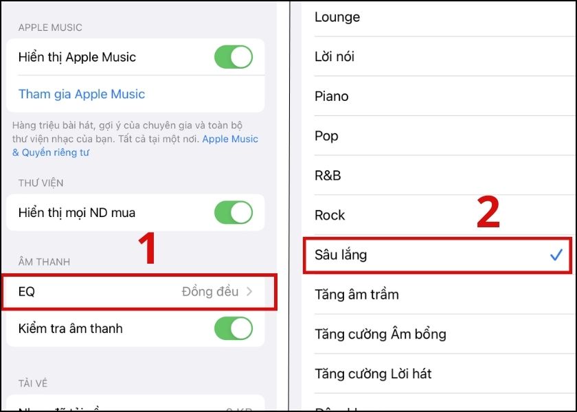 hướng dẫn chỉnh chế độ nghe nhạc trên iphone nhanh chóng