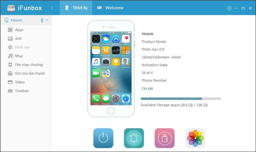 dữ liệu của iphone được kết nối với laptop 