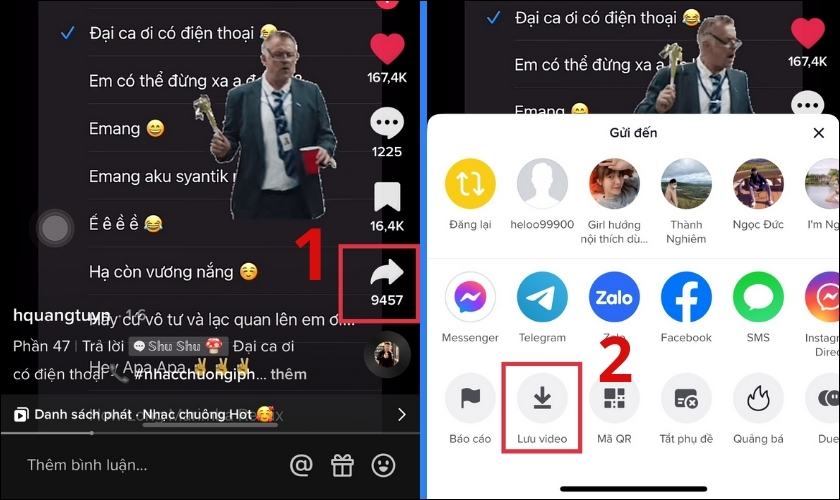 tải video tiktok