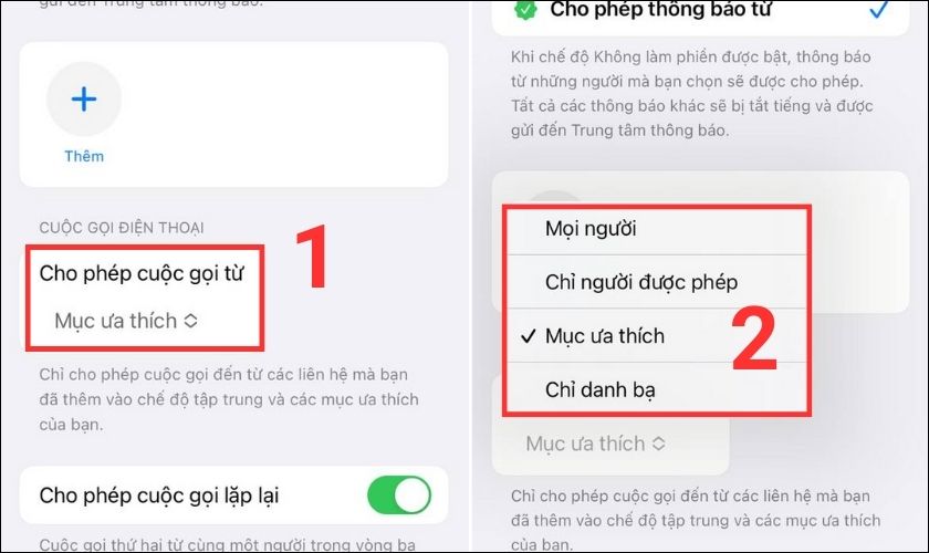 cách cho phép ứng dụng hoạt động khi bật chế độ tập trung