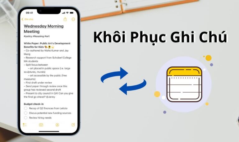 ghi chú trên iphone bị mất