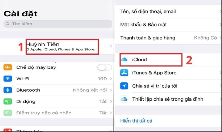 tắt tính năng tìm iphone 