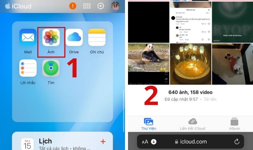 cách xem hình trên icloud 
