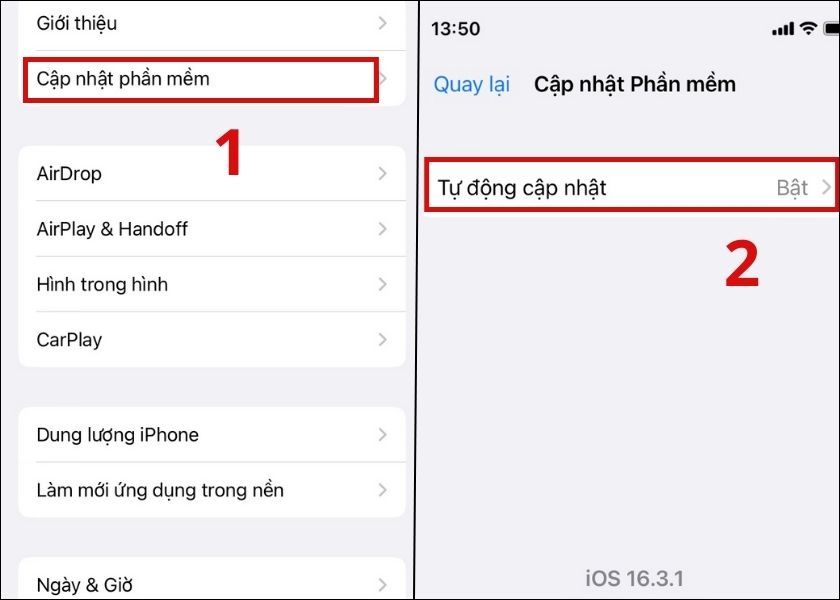 cập nhật iOS là giải phát giúp iphone lên nguồn