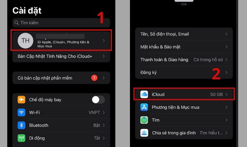 khôi phục lại tin nhắn iphone bằng icloud