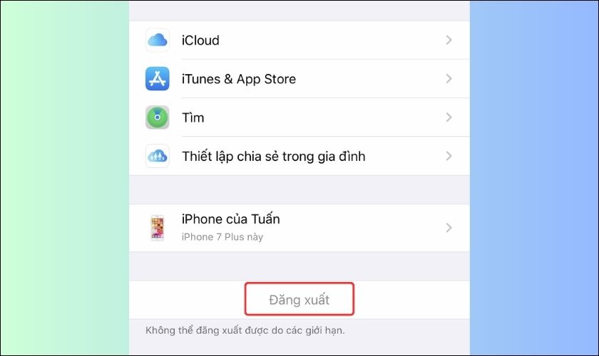 nguyên nhân tại sao không đăng xuất được icloud trên iphone, macbook