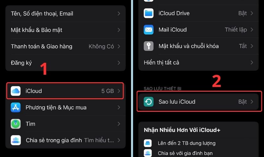 tắt đồng bộ hóa dữ liệu icloud