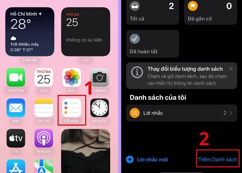 cách cài đặt nhắc nhở trên iphone bằng reminders