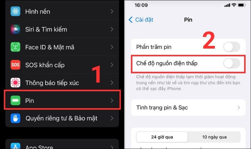 tắt chế độ nguồn điện thấp trên iphone khi không bật được wifi