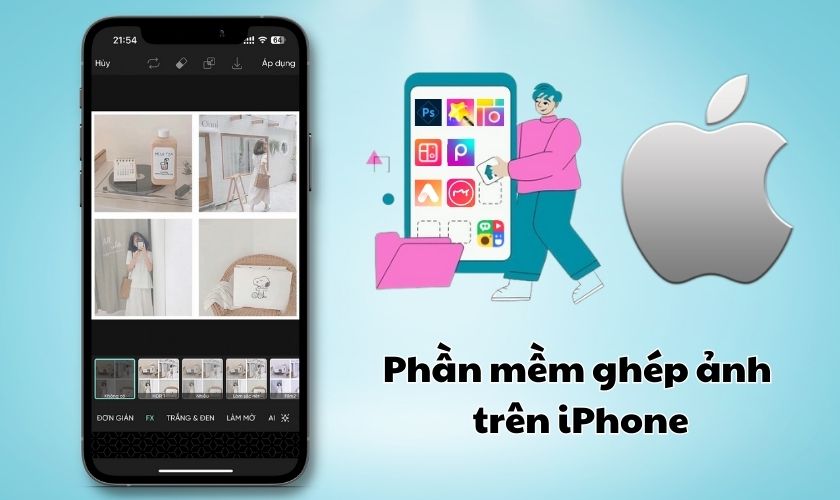 tổng hợp những phần mềm ghép ảnh miễn phí trên iphone