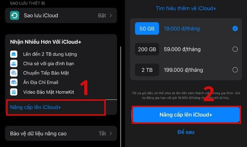 cách giải mua thêm dung lượng iphone