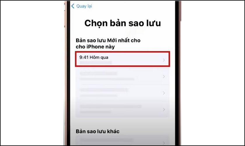 sao lưu icloud từ máy này sang máy khác