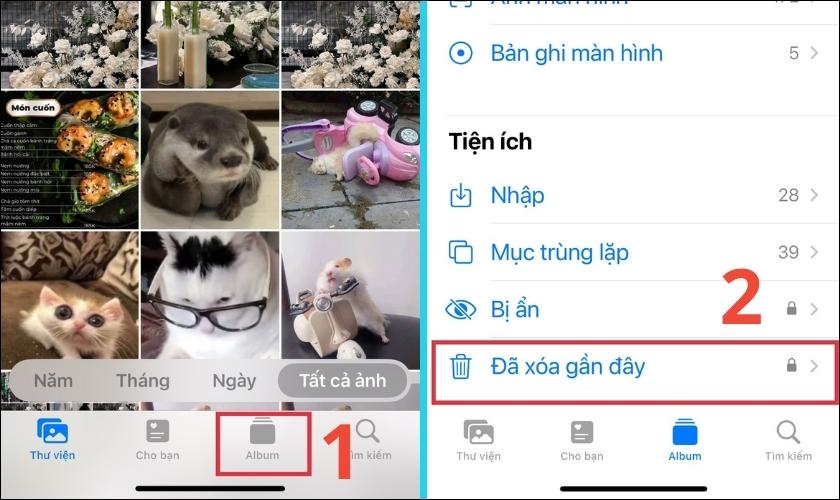  mục ảnh sau khi xóa trên icloud