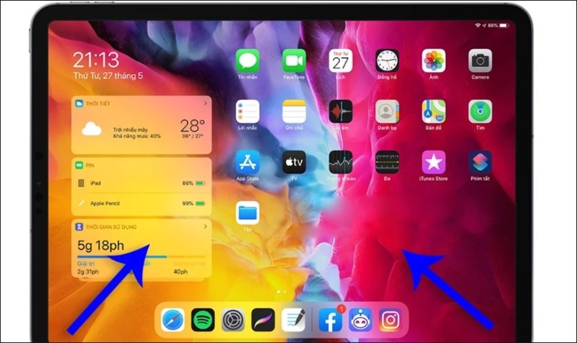 hướng dẫn cách vuốt để thực hiện cách chụp màn hình ipad bằng apple pencil