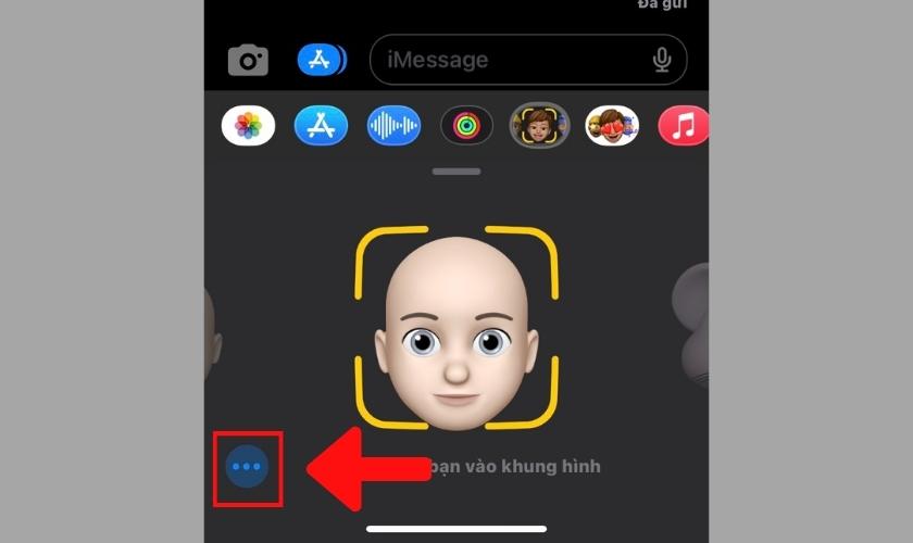 nhấn vào dấu ba chấm để chỉnh sửa sau khi thực hiện cách tạo memoji trên iphone