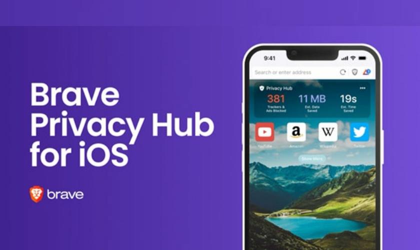 giao diện app xem youtube không quảng cáo trên iphone brave browser