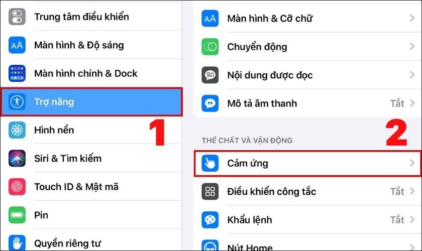 các bước thực hiện các chụp màn hình ipad bằng nút home ảo