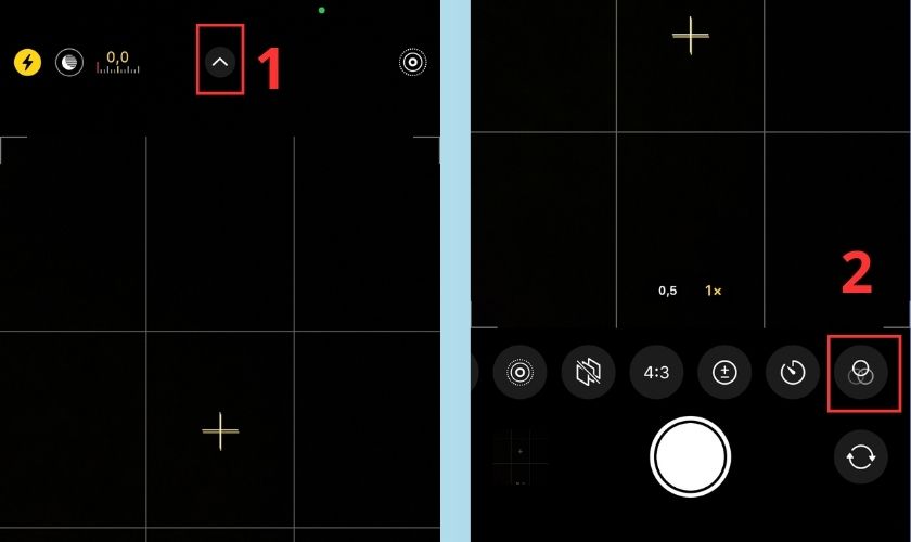 Sử dụng bộ lọc ảnh khi chụp ảnh trên iPhone 